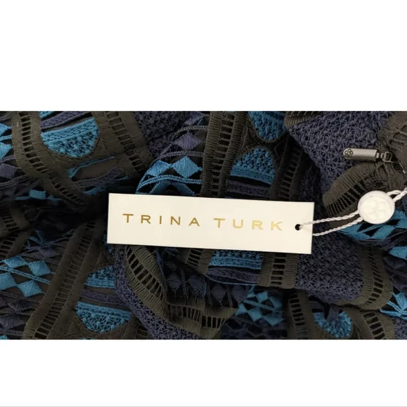 Trina Turk Dreamland Sheath Dress, Black/Blue, Women's 2 - Picture 3 of 3